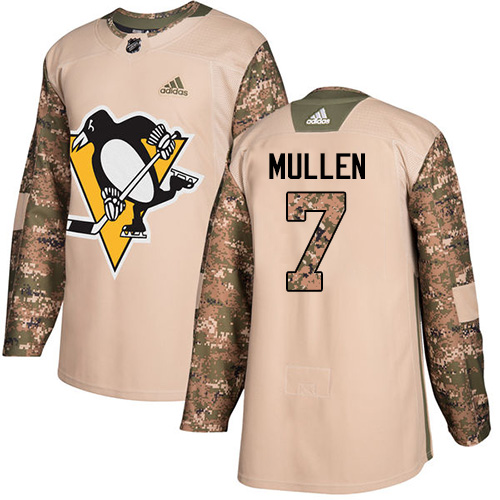 Adidas Penguins #7 Joe Mullen Camo Authentic Veterans Day Stitched NHL Jersey